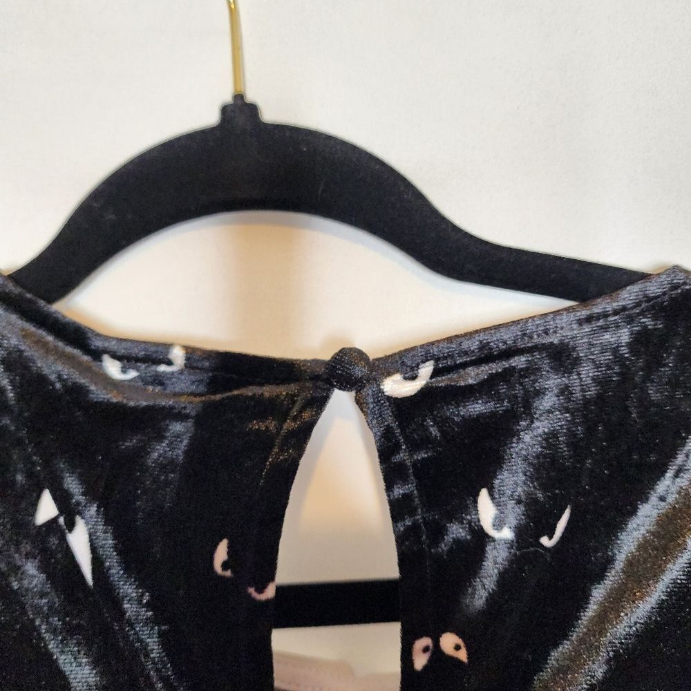 2X 18W 20W Torrid Black Velvet Collard Disney Haunted Mansion Dress Pocket Mini - Picture 10 of 11